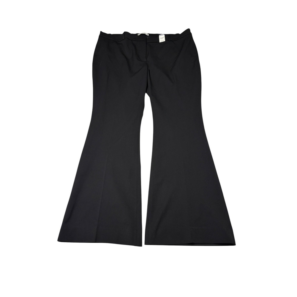 NWT Abercrombie & Fitch Womens Black Flare Dress Pants 34 18R L33